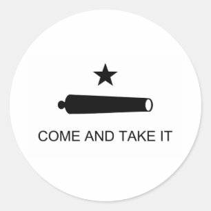 Adesivo Redondo Venha E Leve O Texas Flag