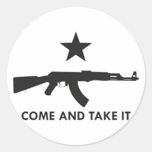 Adesivo Redondo Venha tomá-lo! (AK47)