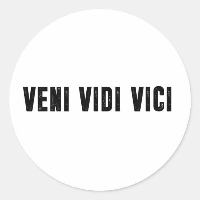 Adesivo Redondo Veni vidi vici (Frente)