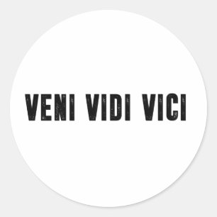 Adesivo Redondo Veni vidi vici