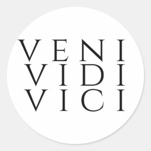 Adesivo Redondo Veni Vidi Vici