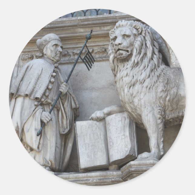 Adesivo Redondo Venice Lion (Frente)