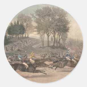 Adesivo Redondo Ventilador de corrida de cavalos TOP