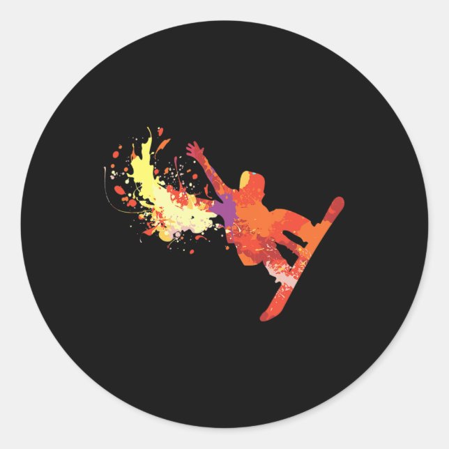 Adesivo Redondo Ventilador Snowboard Extreme Winter S (Frente)