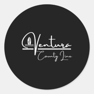 Adesivo Redondo Ventura County Line California