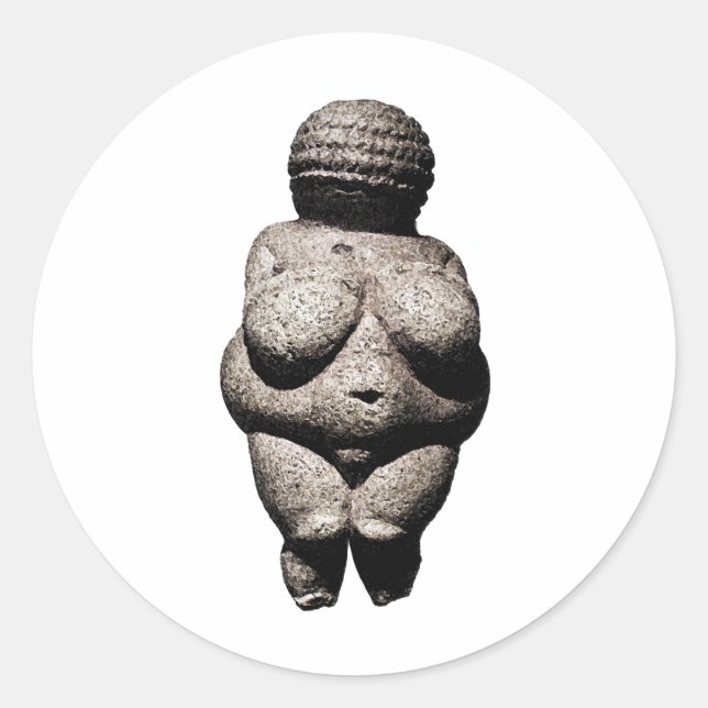 Adesivo Redondo Vênus de Willendorf (Frente)