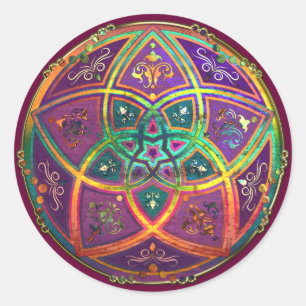 Adesivo Redondo Venus Flower of Love fineART Oriental Antique Dour