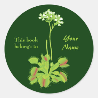 Adesivo Redondo Venus Flytrap Floral