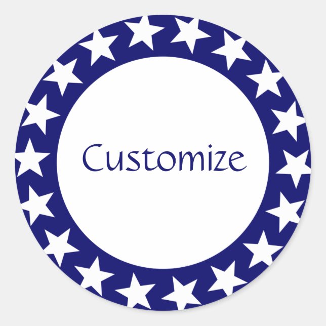 Adesivo Redondo Ver estrelas Modelo (Frente)