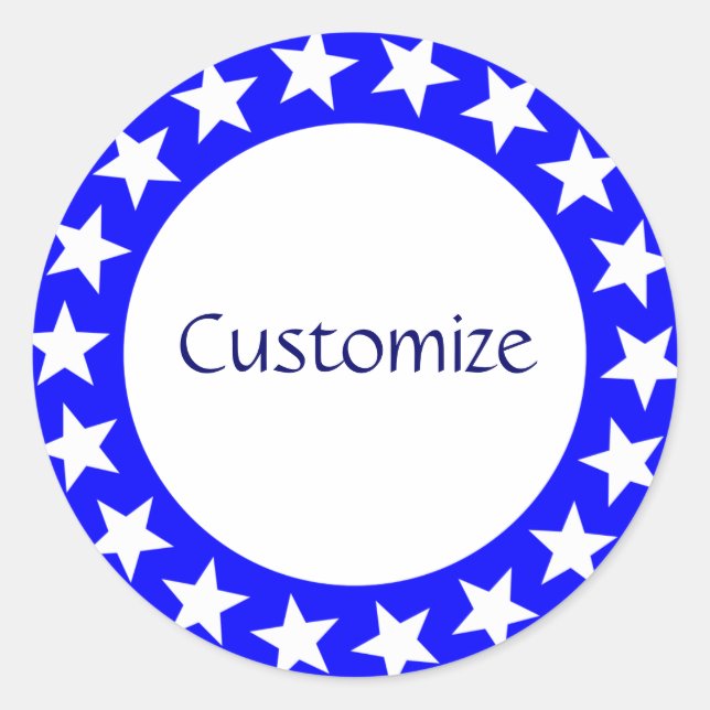 Adesivo Redondo Ver estrelas Modelo - 2 (Frente)