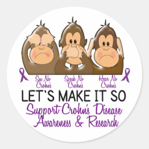 Adesivo Redondo Ver Falar Sem Doença Crohns 2