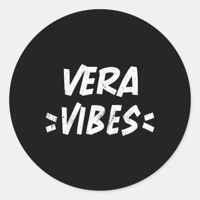 Adesivo Redondo Vera S Squad Family Reunion First Sobrenome Tea (Frente)