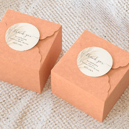 Adesivo Redondo Verão boêmio capim dos pampas agradeço bebê em aqu