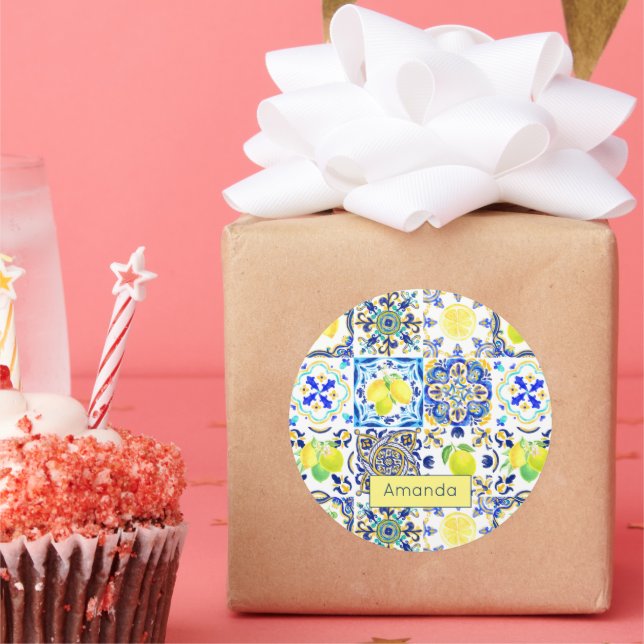 Adesivo Redondo Verão Siciliano Maiolica (Festa)