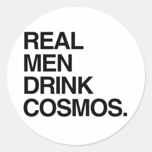 ADESIVO REDONDO VERDADEIROS HOMENS BEBIDOS COSMOS