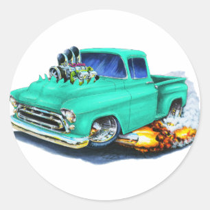 Adesivo Redondo Verde 1957 de Seafoam do recolhimento de Chevy