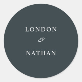 Adesivo Redondo Verde Azul Simples Mutado