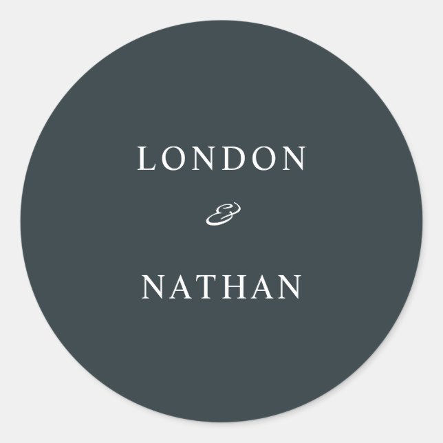 Adesivo Redondo Verde Azul Simples Mutado (Frente)