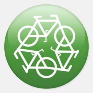 Adesivo Redondo Verde de ReBicycle