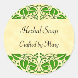 Adesivo Redondo Verde deixa Artesanatos personalizados