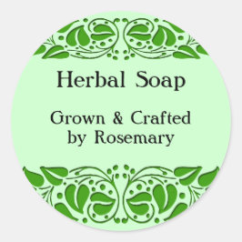 Adesivo Redondo Verde deixa Artesanatos personalizados