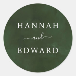 Adesivo Redondo Verde e Branco