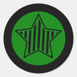 Adesivo redondo verde e preto