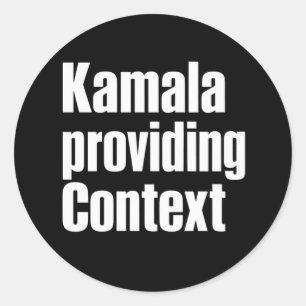 Adesivo Redondo Verde limão Kamala Brat Fornecendo Contexto