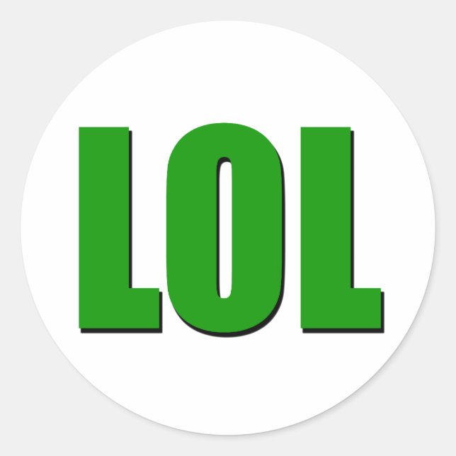 Adesivo Redondo verde LOL (Frente)