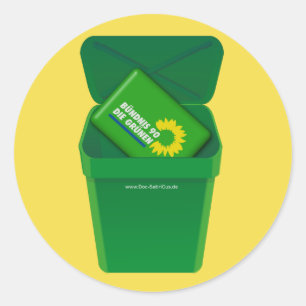 Adesivo Redondo Verde na tonelada! Sátira! -