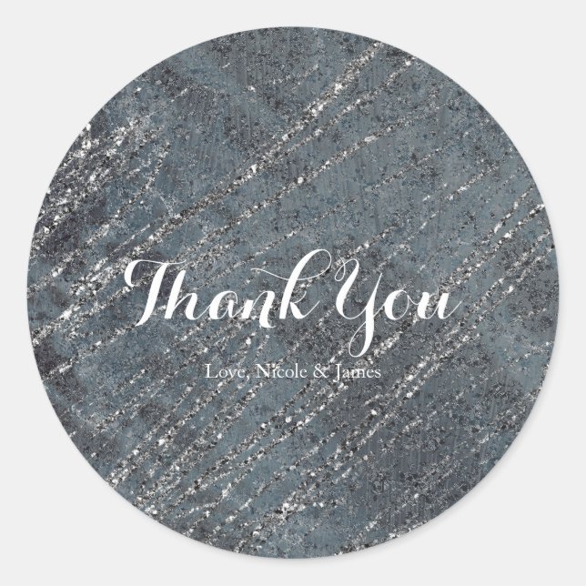 Adesivo Redondo Verde Preto Cinza Moderno Mármore Designer Chic (Frente)