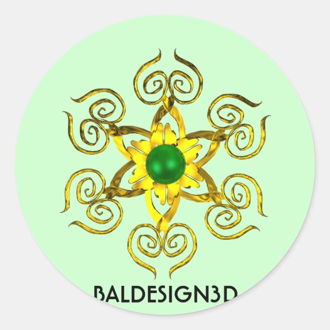 ADESIVO REDONDO VERDE TALISMAN (Frente)