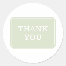 Adesivo Redondo Verdes Simplesmente Elegantes Obrigado, Padrões