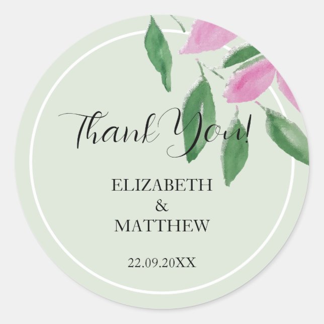 Adesivo Redondo Verduras Vermelhos Rosa Elegantes Arte Aquecida (Frente)