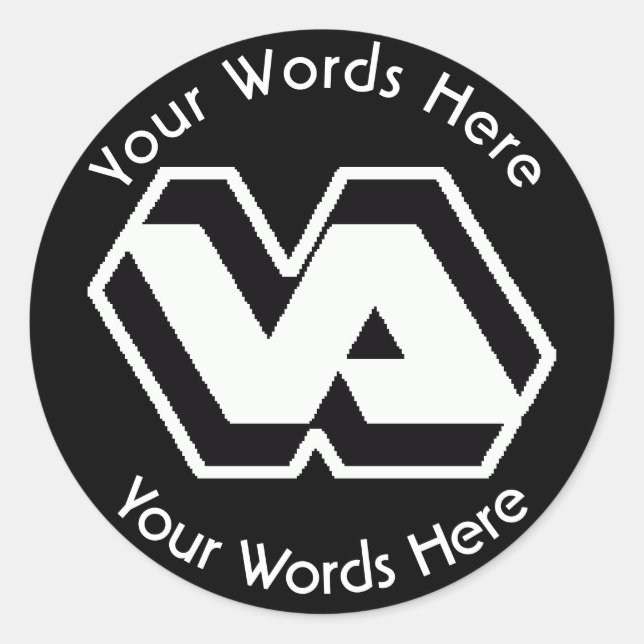 Adesivo Redondo Vereador Administração VVA Personalizado Vereador (Frente)