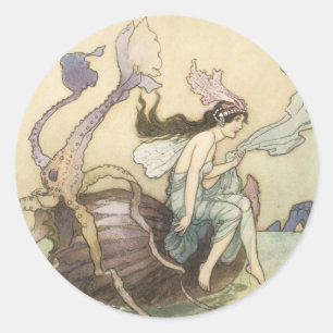 Adesivo Redondo Veretor Water Faerie Sticker