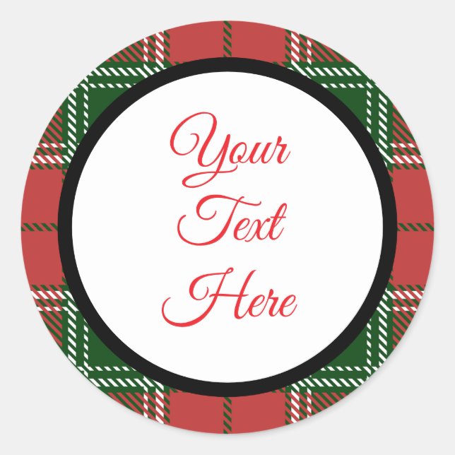 Adesivo Redondo Verificação de Buffalo do Farmhouse de Natais vint (Frente)