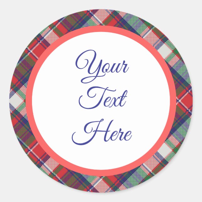 Adesivo Redondo Verificação de Buffalo do Farmhouse de Natais vint (Frente)