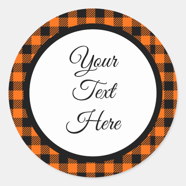 Adesivo Redondo Verificação de Buffalo do Farmhouse de Natais vint (Frente)