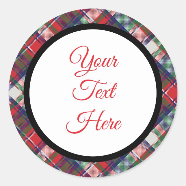 Adesivo Redondo Verificação de Buffalo do Farmhouse de Natais vint (Frente)