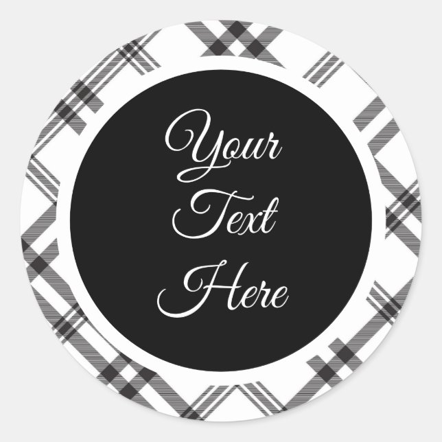 Adesivo Redondo Verificação de Buffalo do Farmhouse de Natais vint (Frente)