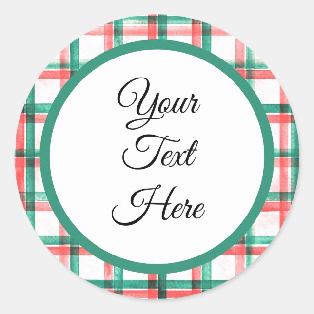 Adesivo Redondo Verificação de Buffalo do Farmhouse de Natais vint (Frente)