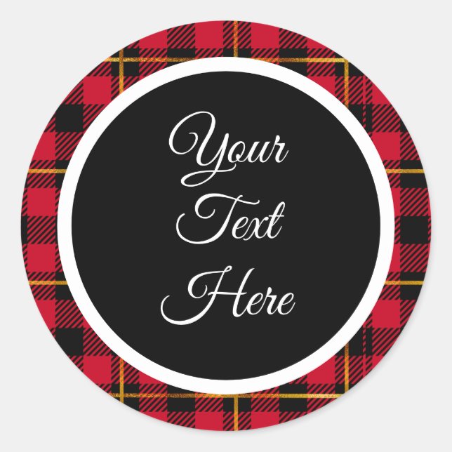 Adesivo Redondo Verificação de Buffalo do Farmhouse de Natais vint (Frente)