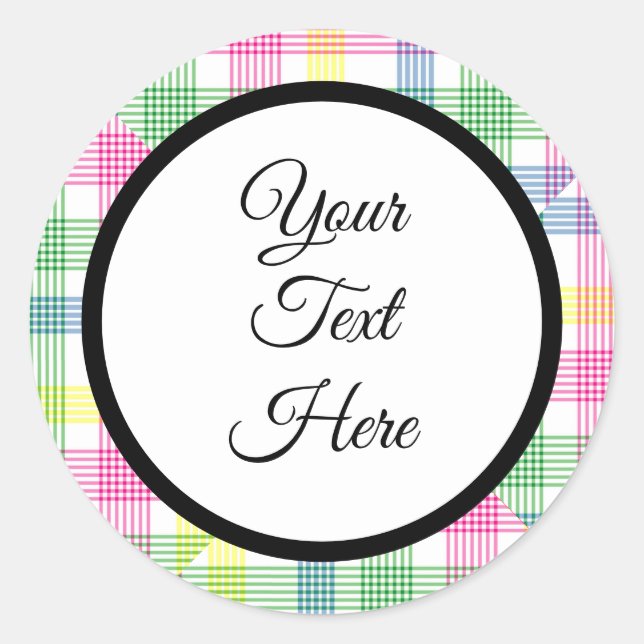 Adesivo Redondo Verificação de Buffalo do Farmhouse de Natais vint (Frente)