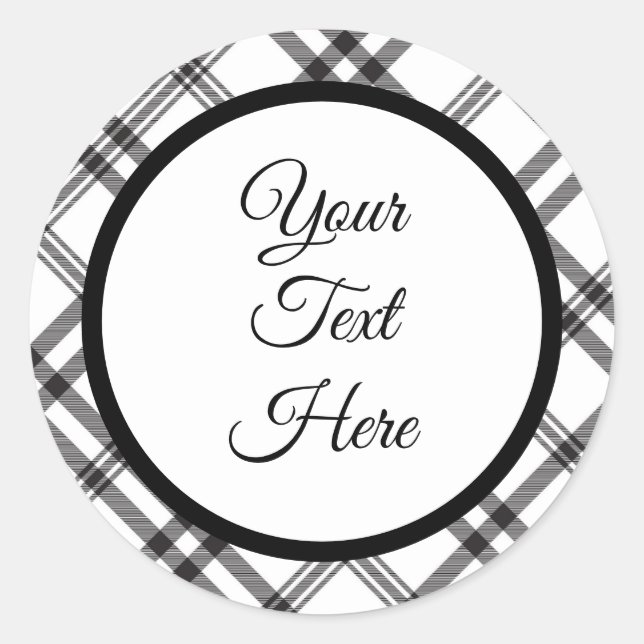 Adesivo Redondo Verificação de Buffalo do Farmhouse de Natais vint (Frente)