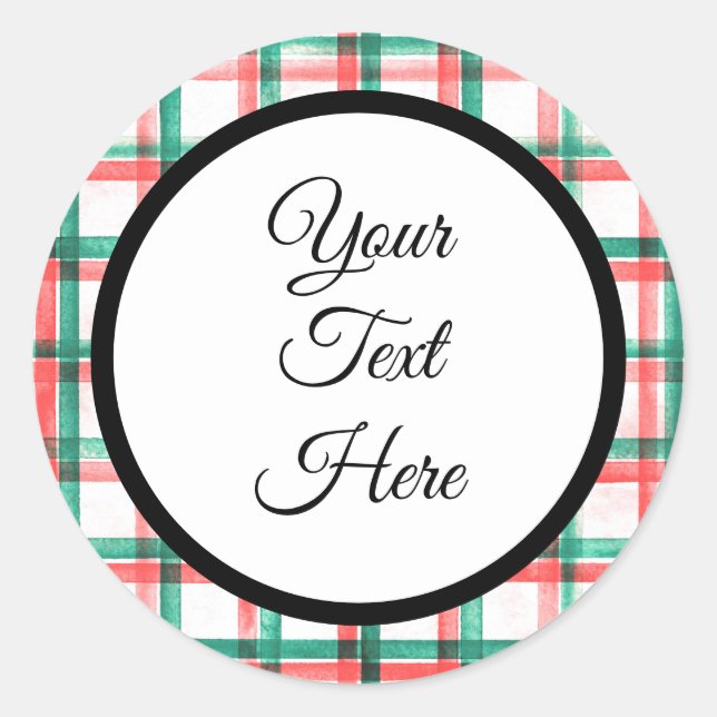 Adesivo Redondo Verificação de Buffalo do Farmhouse de Natais vint (Frente)