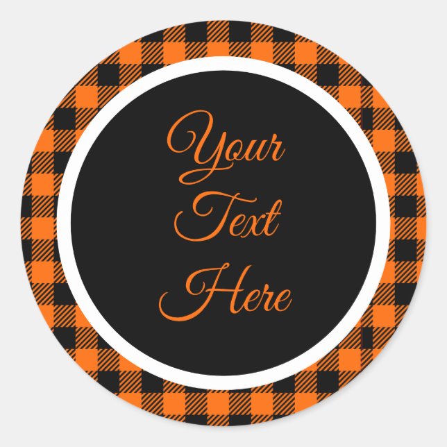 Adesivo Redondo Verificação de Buffalo do Farmhouse de Natais vint (Frente)