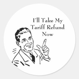 Adesivo Redondo Verificação de reembolso de tarifa antiga