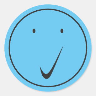 Adesivo Redondo Verificar face - Tique/Preto.