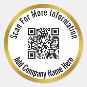 Adesivo Redondo Verificar o código QR para obter mais informações